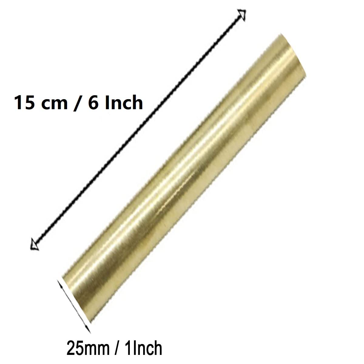 1 Pcs 25mm / 1 Inch Solid Round Brass Rod Lathe Bar Stock Kit, 1 Inch in Diameter 6 Inch in Length