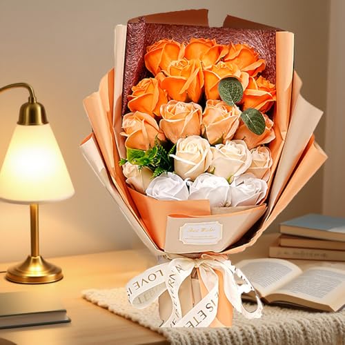 ソープフラワー 花束 枯れない花 フラワーギフト 造花 石鹸花 バラ 18本 母の日 人気 誕生日プレゼント 手提げ付き 人気 誕生日 結婚記念日 開店祝い 敬老の日 ボックス 送別会 父の日 卒業式 記念日 昇進 退職祝い 感謝 お祝い 転居 結婚祝い 贈り物 お見舞い クリスマス 新年プレゼント [2]