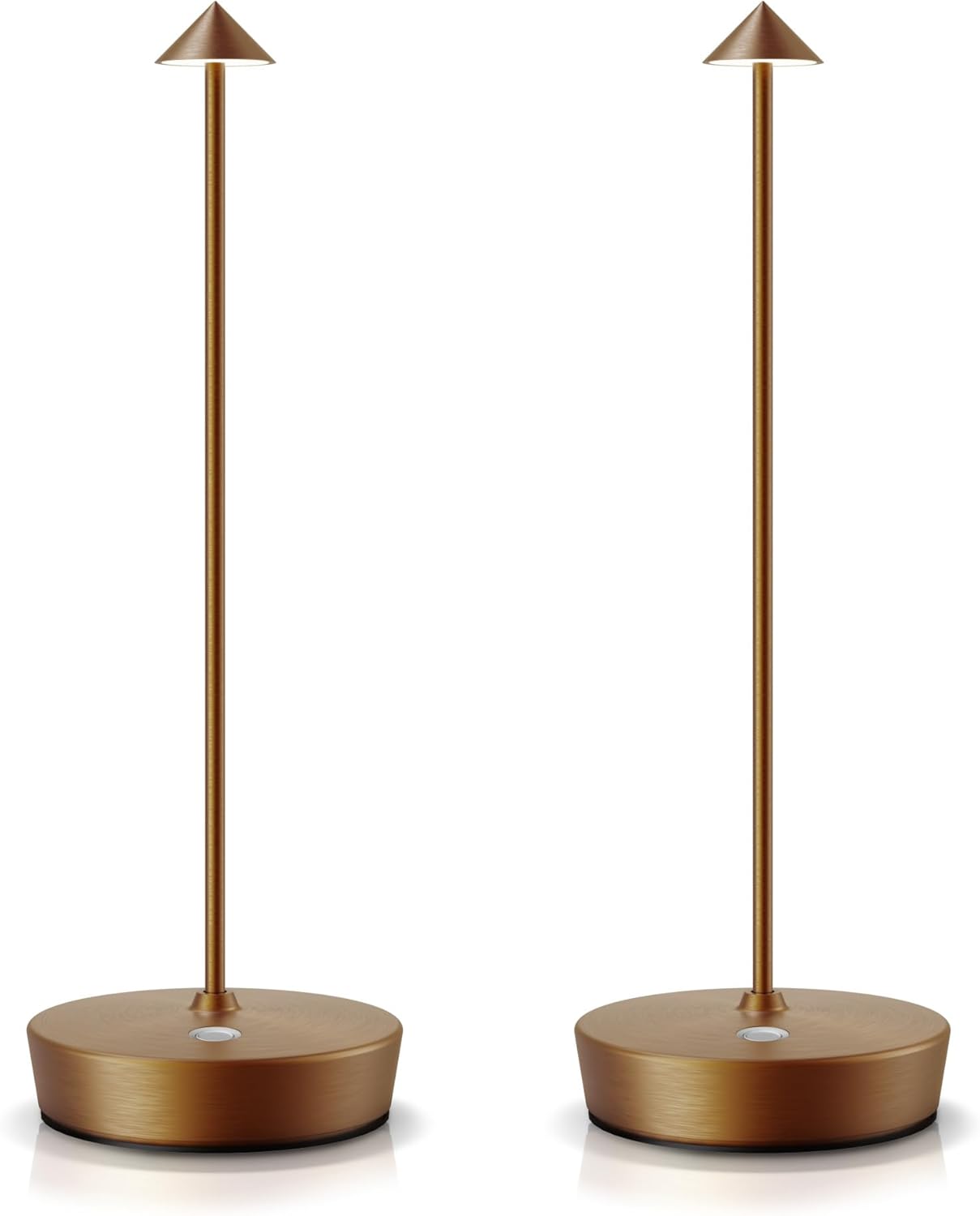 SAKRINGT 2 Pack Cordless Table Lamps Rechargeable, 6000mAh Battery Operated Waterproof Stepless Dimming Modern Portable LED Table Light for Restaurant Dining Patio Outdoor