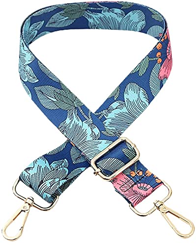 Dulcicasa Schultergurt Verstellbar, Bunter Taschengurt, Tragegurt 80-140 cm, Schulterriemen für Schultertasche Tragetaschen und Handtaschen, Umhängegurt Breite 3,8 cm (Blau) Cover