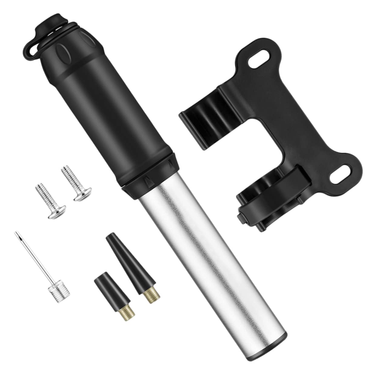 FELTECHELECTR 1pc Mini Portable Tire Inflator Pump Cycling Pump for and Lightweight Design for Silver