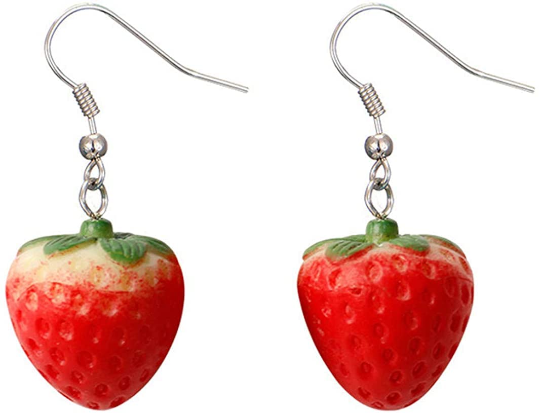 U-M Pendientes de Fresa Las Mujeres Lindas favorecen los Accesorios del diseño de la Fruta Dulce Rojo. Agradable y Profesional