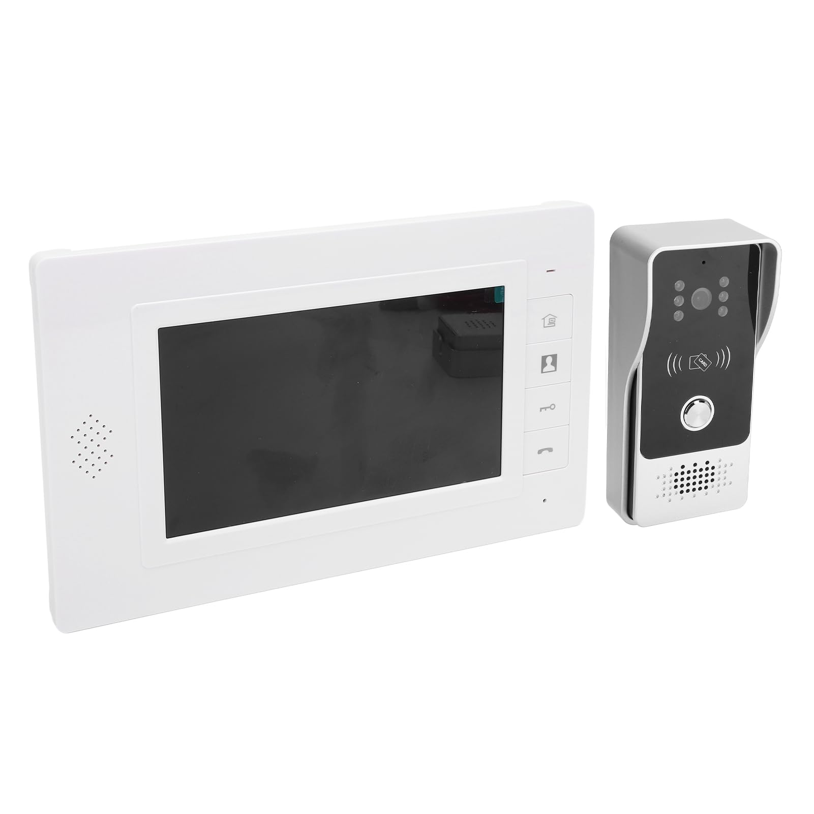 di Videocitofono Cablato, Videocitofono con Anello da 7 Pollici, Supporto per Sblocco Remoto, per Villa, Appartamento Ufficio, con 1 Telecamera e 1 Monitor (Spina europea)