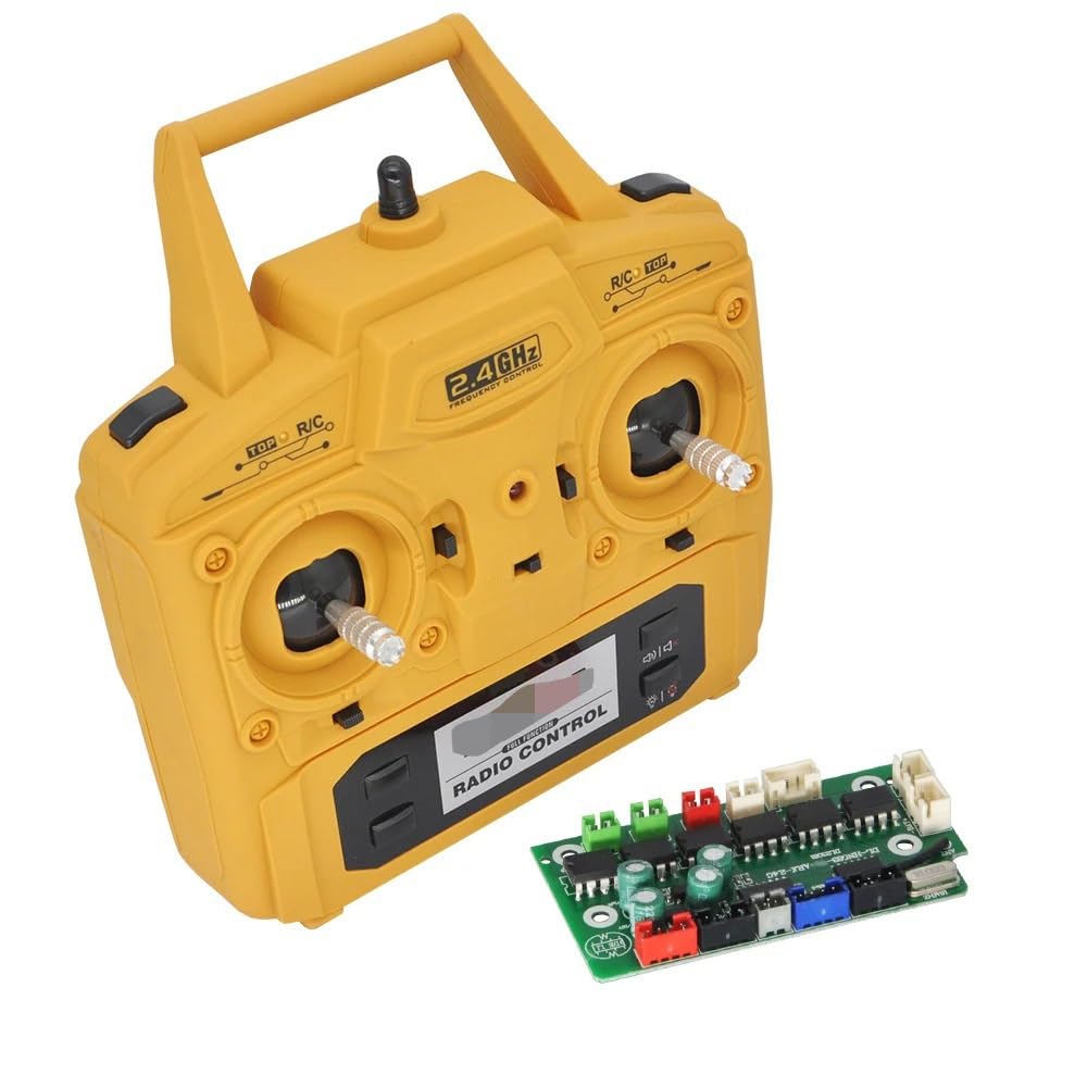 Zestaw płyty głównej nadajnika i odbiornika RC 2,4 GHz, w pełni funkcjonalny system zdalnego sterowania radiowego dla samochodów pojazdów modelu 1583(Radio and Receiver)