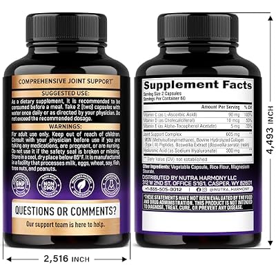 Hyaluronic Acid Supplements 1000 mg - Collagen | MSM | Boswellia | Vitamin D3, C & E - Hyaluronic Acid Capsules - Skin Hydratation & Joint Comfort Support - 7-in-1 Complex - Lab Tested - 120 Capsules