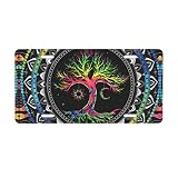 Tree of Life Trippy Mandala Yggdrasil License Plate Aluminum Metal Tag Metal Car Plate Novelty Auto