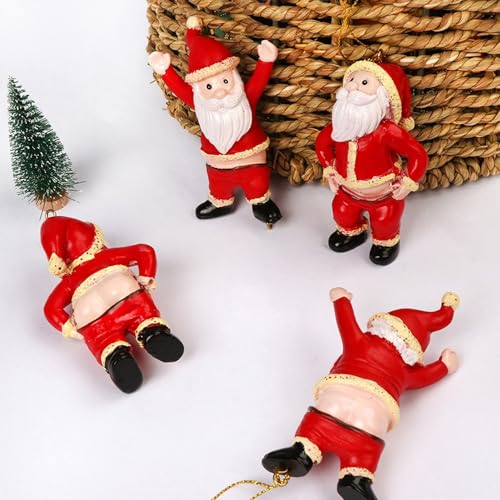 YOOYEH Christmas Naughty Santa Christmas Ornament Decorations Stocking Cap Funny Santa Ornament Santa Decorative Xmas Decor Ornaments Party Gifts — photo 5