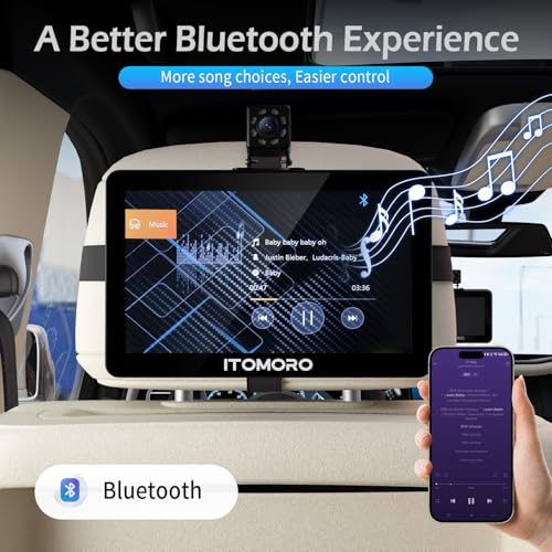 Itomoro Baby Car Camera, 5"+7" 1080P Dual Screen Car Baby Camera with Two-Way Video, Music & Video Play Supported, Night Vision & 150° Wide View Baby Monitor for Car Backseat with 64GB Storage-ACZ419 - Image 6