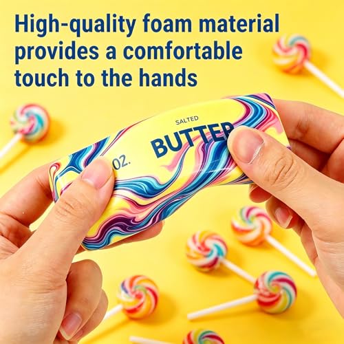 2 Packs Slow Rising Butter Squishy, Squishies Butter Squeeze Toys Pack Sensory Stress Relief Soft & Stretchy Fidget Toy for Party Favors Squishy Butter - Image 3