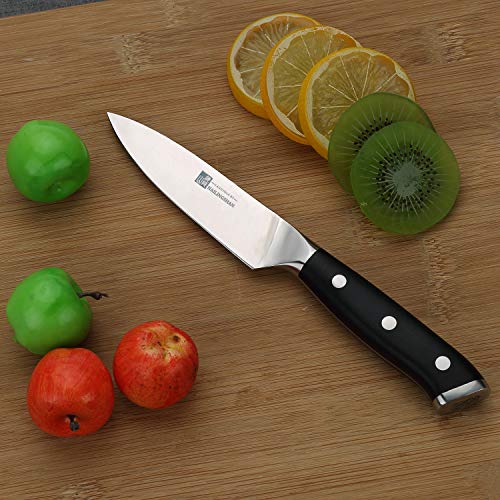 Laguiole by Hailingshan Qin Dynasty Series Paring Knife Pro Kitchen Knife 4 Inch Chef's knife High Carbon German Stainless Steel Sharp Vegetarian Knife with Ergonomic Handle