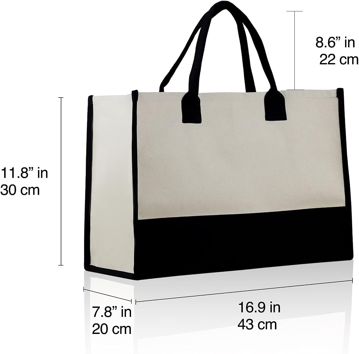 VANESSA ROSELLA Premium Quality Personalized 100% Cotton Canvas Chic Tote Bag