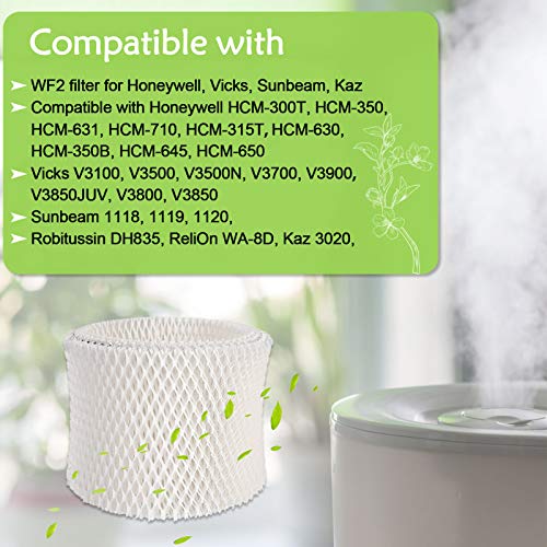 IOYIJOI Humidifier Filter Replacement for Protec, Vicks and Kaz WF2 3020, V3100, V3500, V3500N, V3600, V3800, V3850 and V3900 (4 Pack)