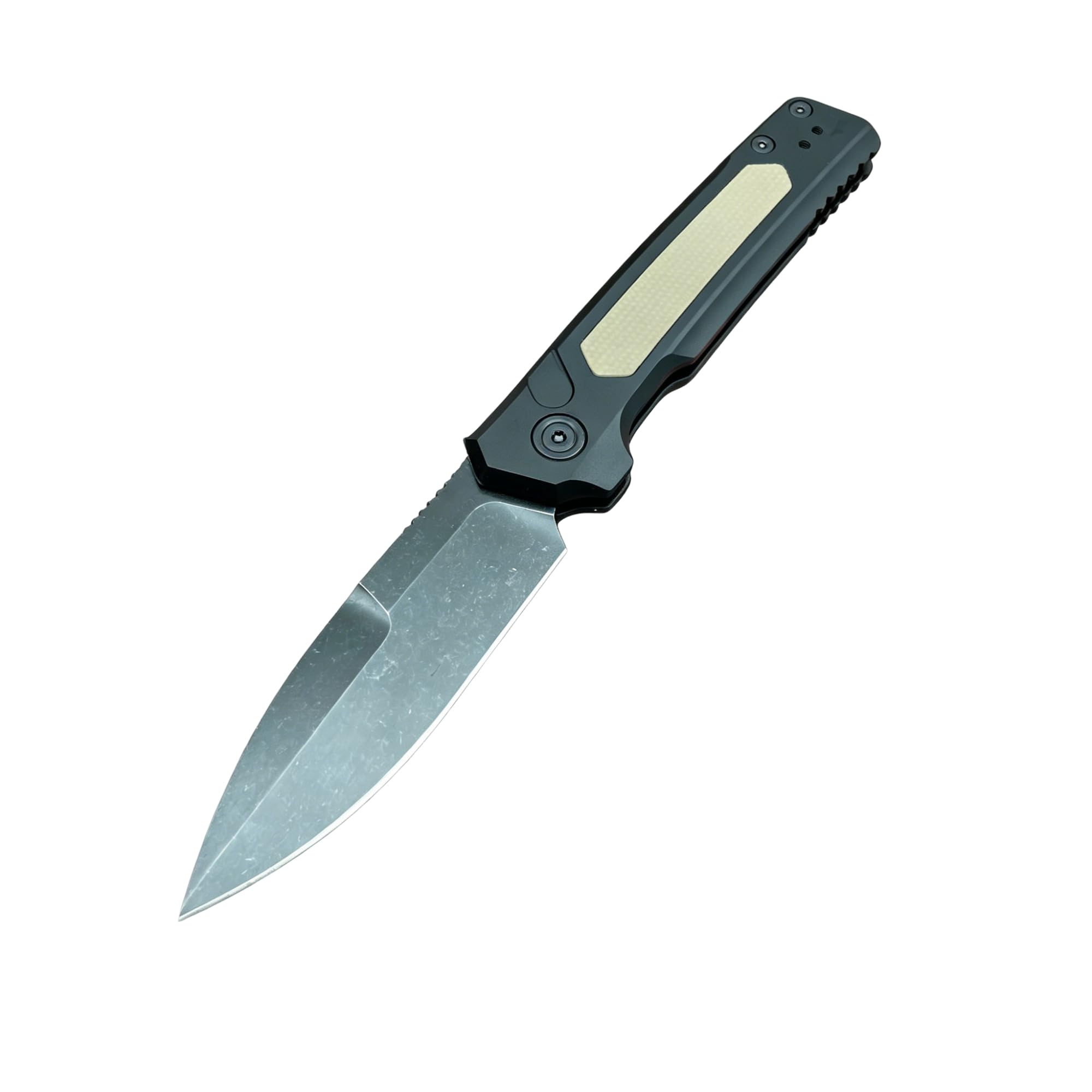 Generisch Klappmesser 19,8 cm mit Magnacut Stahl und G10 Aluminium Griff für Camping Wandern Reisen Freizeit und Outdoor Aktivitäten (Schwarz)