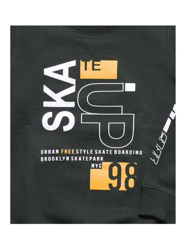 Image of Round Neck Fleece Sweat Shirt for Boy's