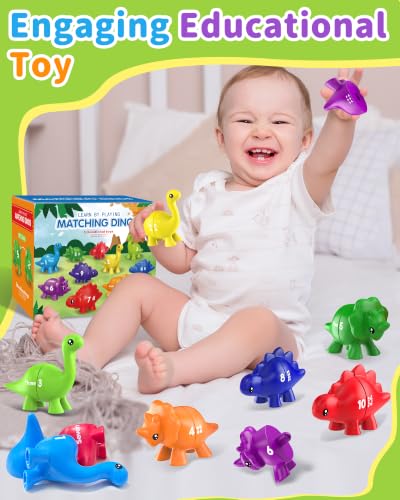 Image of Number Dinosaur Toys for Kids 3-5, Montessori Learning Toys for 3 Year Old
