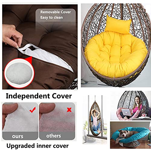 Coussin de balancelle suspendu œuf lavable et rond pour fauteuil de jardin - 4