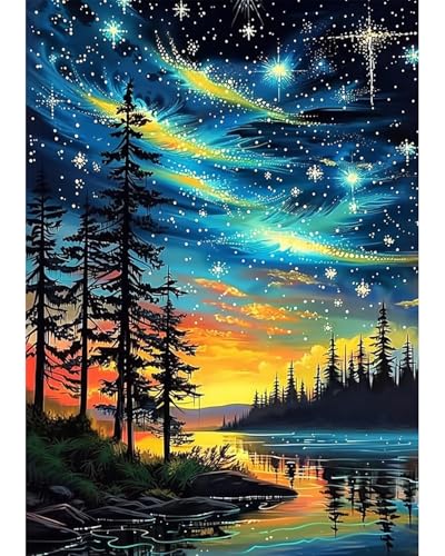 Landscape Diamond Art Kits for Adults, Diamond Art for Beginners 12X16 Inch