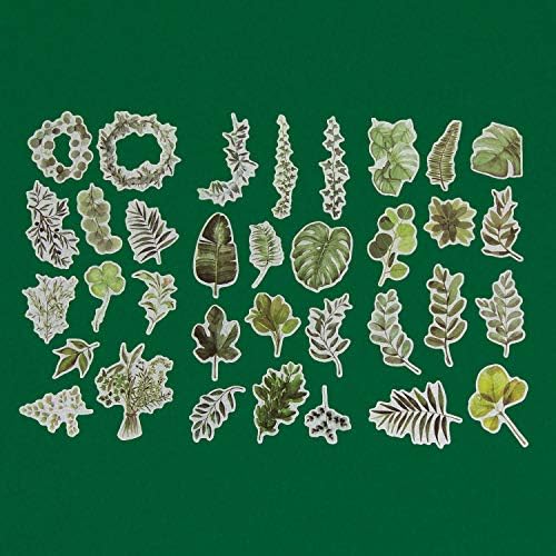 Oblique Unique® 34 Stickers Flowers Plants Leaves Stickers Vintage Matt Kitchen Decoration Embellishment Scrapbooking Children Crafts