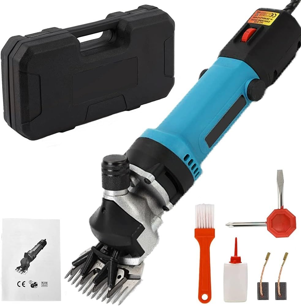 Forbici for Pecore 690 W, Tosatrici Elettriche Professionali for Pecore, Kit for Toelettatura Del Bestiame Da Fattoria, Cesoie Elettriche for Impieghi Pesanti A 6 Velocità for Animali A Pelo Spesso (1