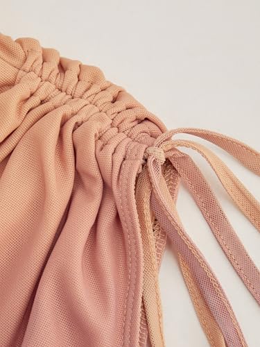 CIDER Tank Top Crop Tops for Women Mock Neck Casual Sleeveless Slim Fitted Ruched Mesh Summer Going Out Trendy Tops4