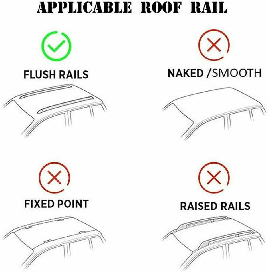 2PCS Crossbar Cross Bar Fit for GMC Yukon/Yukon XL 2021-2025 Aluminum Luggage Cargo Carrier Roof Rack Rails Anti-Theft Locks Lockable