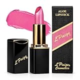 L’Paige Designer Lipstick – Frosted Amethyst Sheen in Cool Berry Pink, with Aloe Vera-Based, Long-Lasting, Moisturizing Formula for Smooth, Soft, Hydrated Lips – Ideal for All-Day Wear, Shade L53