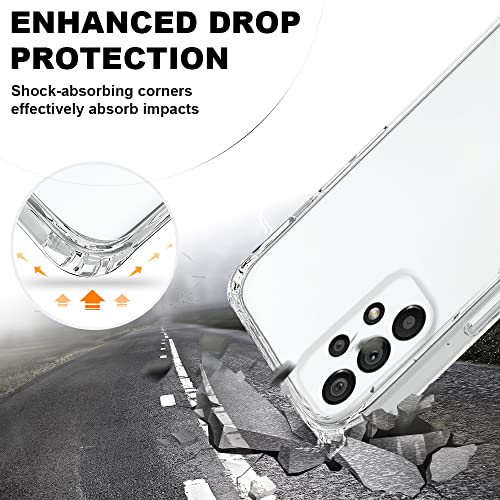 Foqencci Clear Case For Samsung Galaxy A53 5G With Adjustable Lanyard Neck Strap Soft Tpu+ Hard Pc Crossbody Phone Case Women Anti-Yellowing Bumper Shockproof Phone Cover Girly - Purple #TOP3