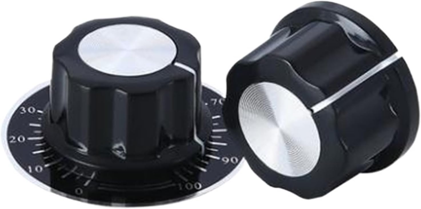 10個 ポテンショメータノブ A03 Bakdelite ノブ ポテンショメータキャップ スケール付き