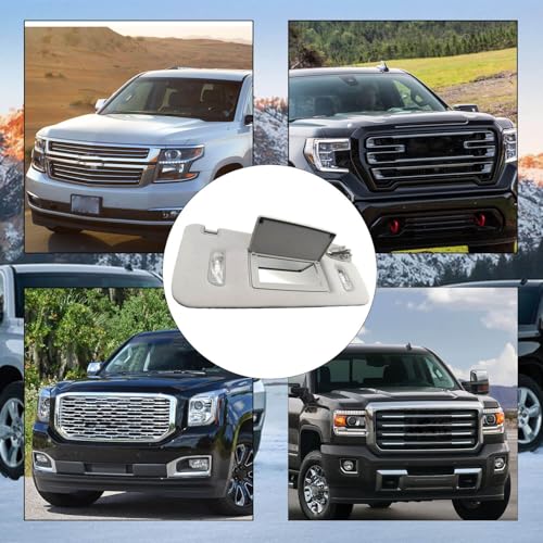 Right Passenger Side Sun Visor for Suburban Sierra 1500 2500 3500 Tahoe 2015-2019, Gray Car Sun Visor with Lighted Makeup Mirror 23459643, 23459646, 84247140,Automotive Sun Protection Visors by BSNOVT - Used condition - Image 7