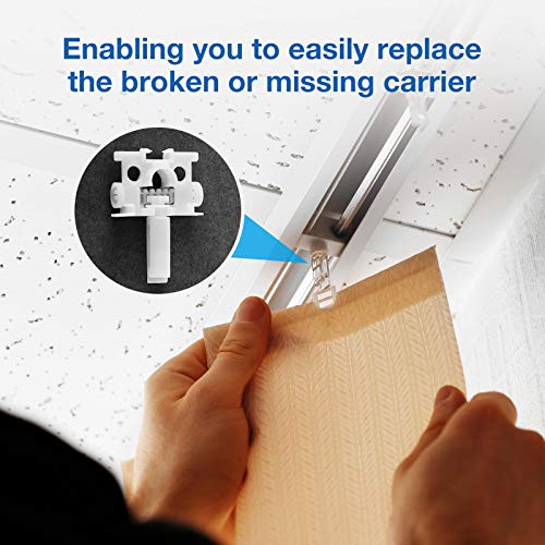20 Pcs Vertical Blind Repair Carrier With Stem Vertical Blinds Repair Kit White Blinds Replacement Parts #TOP4