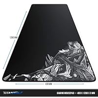 TITANWOLF - Übergröße Mauspad Gaming Titanwolf 1200x400mm - XXXL Mousepad groß mit Motiv - Tischunterlage Large Size - verbessert Präzision und Geschwindigkeit - XXL für Logitech Maus und Tastatur – Ansicht 3