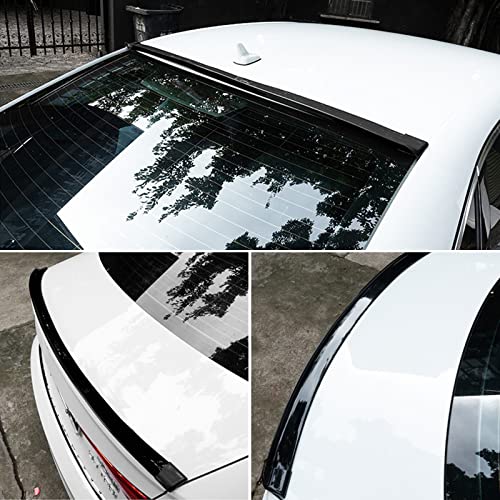Miytsya Pack-1 Rear Spoiler, Universal 4.9ft/1.5m Gloss Black Rubber Spoiler Kit, Fits Most Cars, Punch-Free Installation - Thumbnail 5