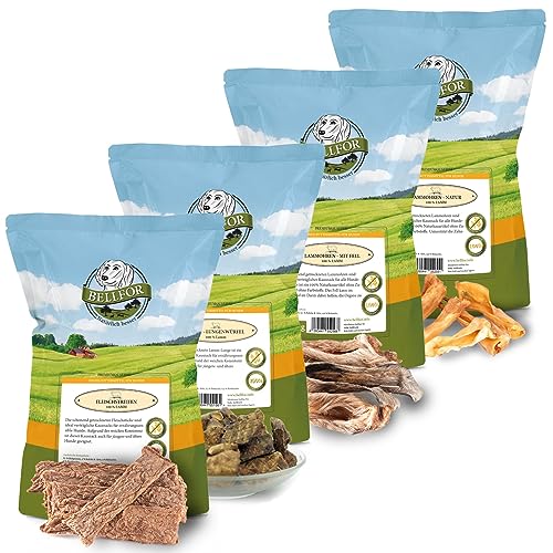 Produktbild von Bellfor Natürlich Kausnacks vom Lamm für Hunde - 4 x 200 g