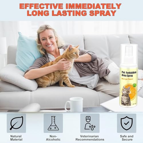 image for NAKESY Cat Deterrent Spray 100% Natural Cat Spray Deterrent for Urine 