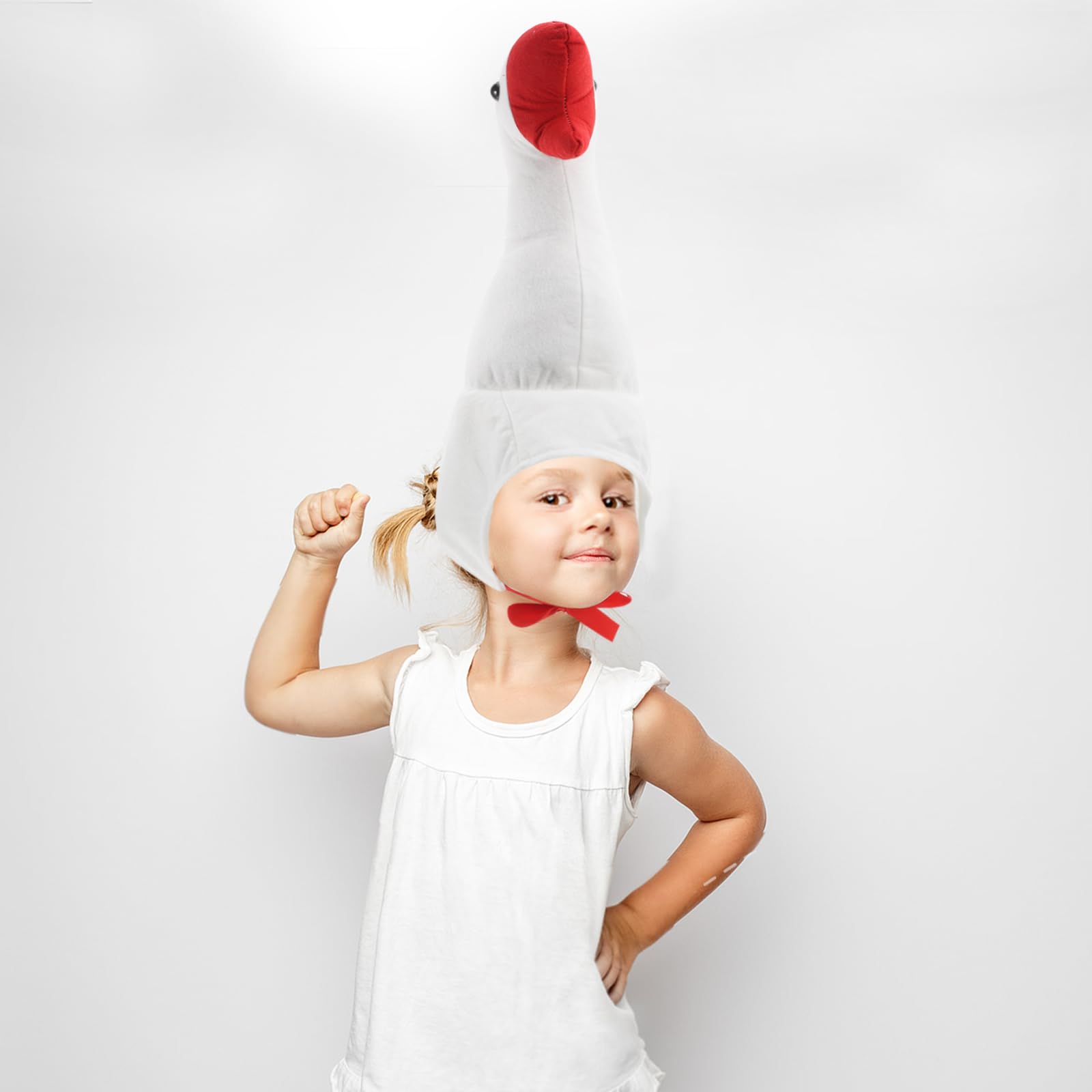 UKCOCO Funny Goose Hat Adjustable Plush Headband Hat for Costume Parties and Cosplay Photo Props Animal Dress up Accessories for Kids and Adults - Image 3