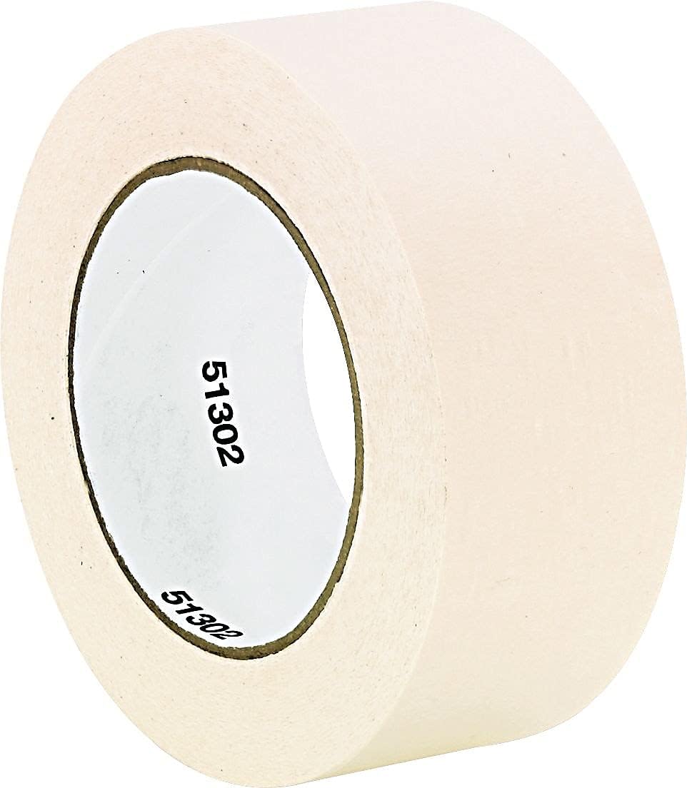 Universal UNV51302CT 3 in. Core 48 mm x 54.8 in. General Purpose Masking Tape - Beige (24/Carton)