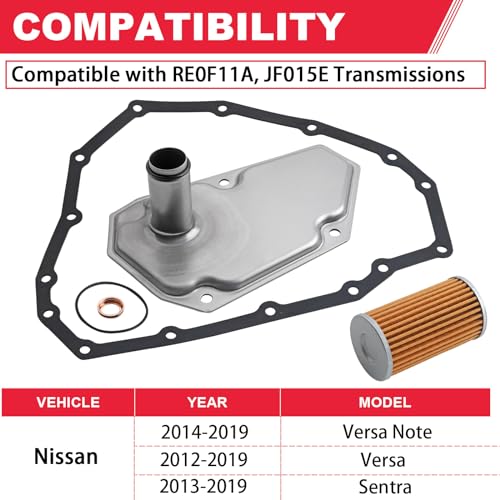 Fitede RE0F11A JF015E Kit de junta de panela de óleo de filtro de transmissão serve para Nissan Vers