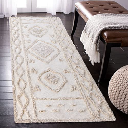 Agelmat Boho Runner Rug 2'X6' Tufted Kitchen Hallway Runners Cotton Area Rugs For Bedroom Aesthetic Beside Mat Washable Throw Carpet For Enrtry Bathroom Laundry Beige #TOP7