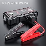 YABER Car Jump Starter, 2500A Peak 23800mAh Auto Battery Booster(All Gas or 8.0L Diesel) Portable Wireless Charger with LED Flashlight, EC5 Cigarette Lighter, Safety Hammer, - 5