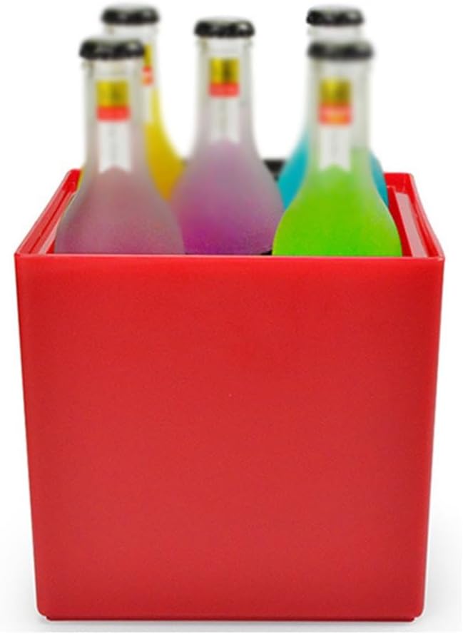 Square Plastic Ice Bucket Beer Champagne with Lid