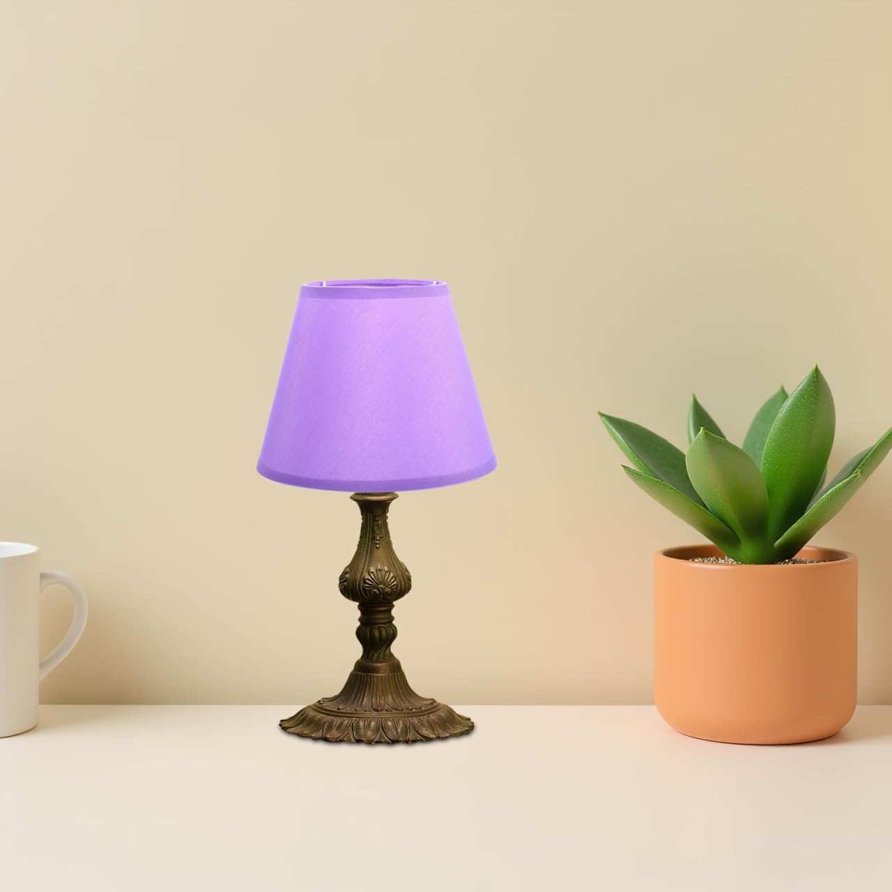 Fabric Table Lampshade - Decorative Bell Lamp Cover Holder Household Drum Lampshade Replacement for Table and Floor Lighting
