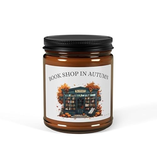 Fall Seasonal Bookshop Candle, Autumn Pumpkin Scent, Halloween Decor Candle, Cozy Bookshop Library Vibe, Perfect Autumn Ambiance Decor