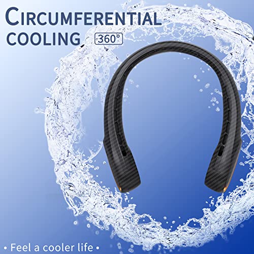 Image of FrSara Neck Fan, Bladeless Neck Fan,Upgraded 5200mAh,Long Endurance,Upgraded air volume,Easier to Use,360 Cooling,No Hair Twisting,Non-Slip Material,Rechargeable,3-Speed | Air Volume, No Hair Twisting, Air Volume On 2 Sides, Non-Slip, Quick Charge, Long Use Time, Gift for Women, Men, Birthday