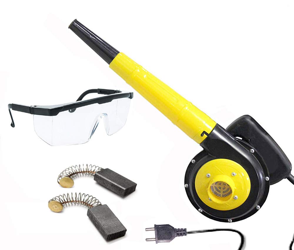 - Elmico 700W Electric Air Blower Heavy Duty Guaranteed Motor with/ac Cleaning/ac Cleaner Pump machine/100% Copper Armature/Lead/Carbon Brush and Safety Googles Continuously 75 min use(Made in India)