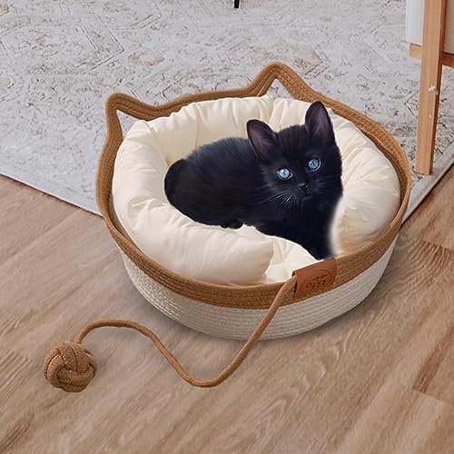 Gralara Cesta de cama para gato, casa para dormir, arranhador para gatos grandes, gatinhos, cachorri