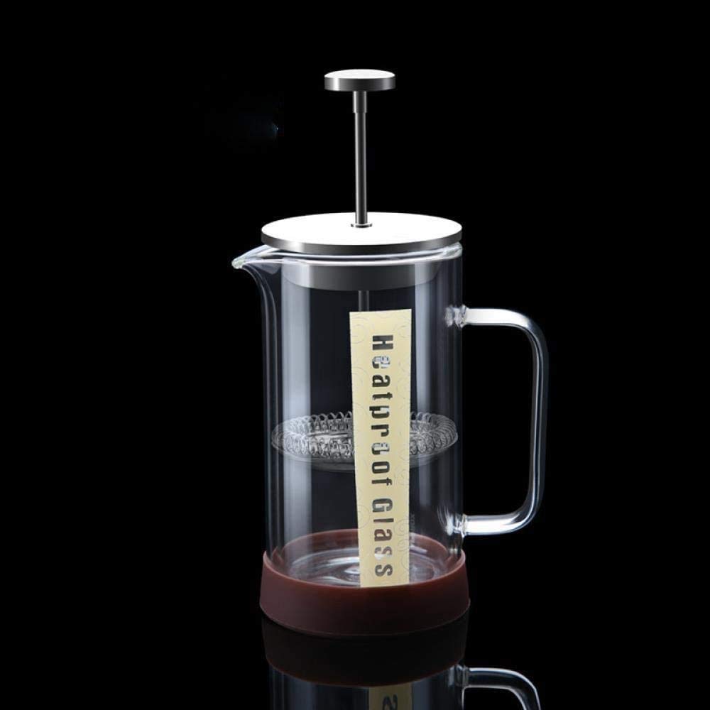 Cafetera: Acero Inoxidable y Vidrio, Prensa de café francés, Pared Doble aislada de borosilicato de borosilicato, Prensa de café. (Size : 350ML)