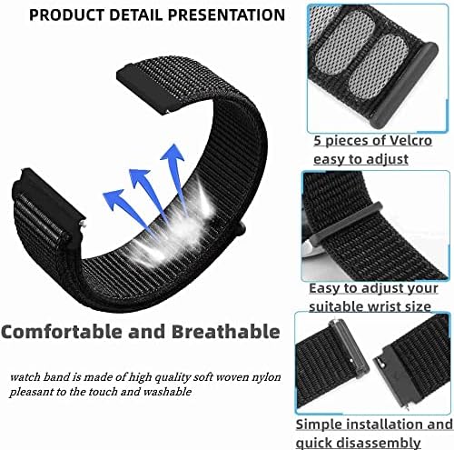 2 Pcs Bracelet De Montre En Nylon Bande Remplacement Élasticité