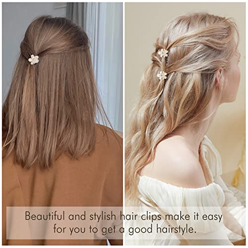 Yission 20Pcs Mini Flower Hair Clips For Girls Women Small Hair Claw Clips Cute Hair Clips Clear Flower Claw Clips Hair Accessories For Girls Women #TOP1
