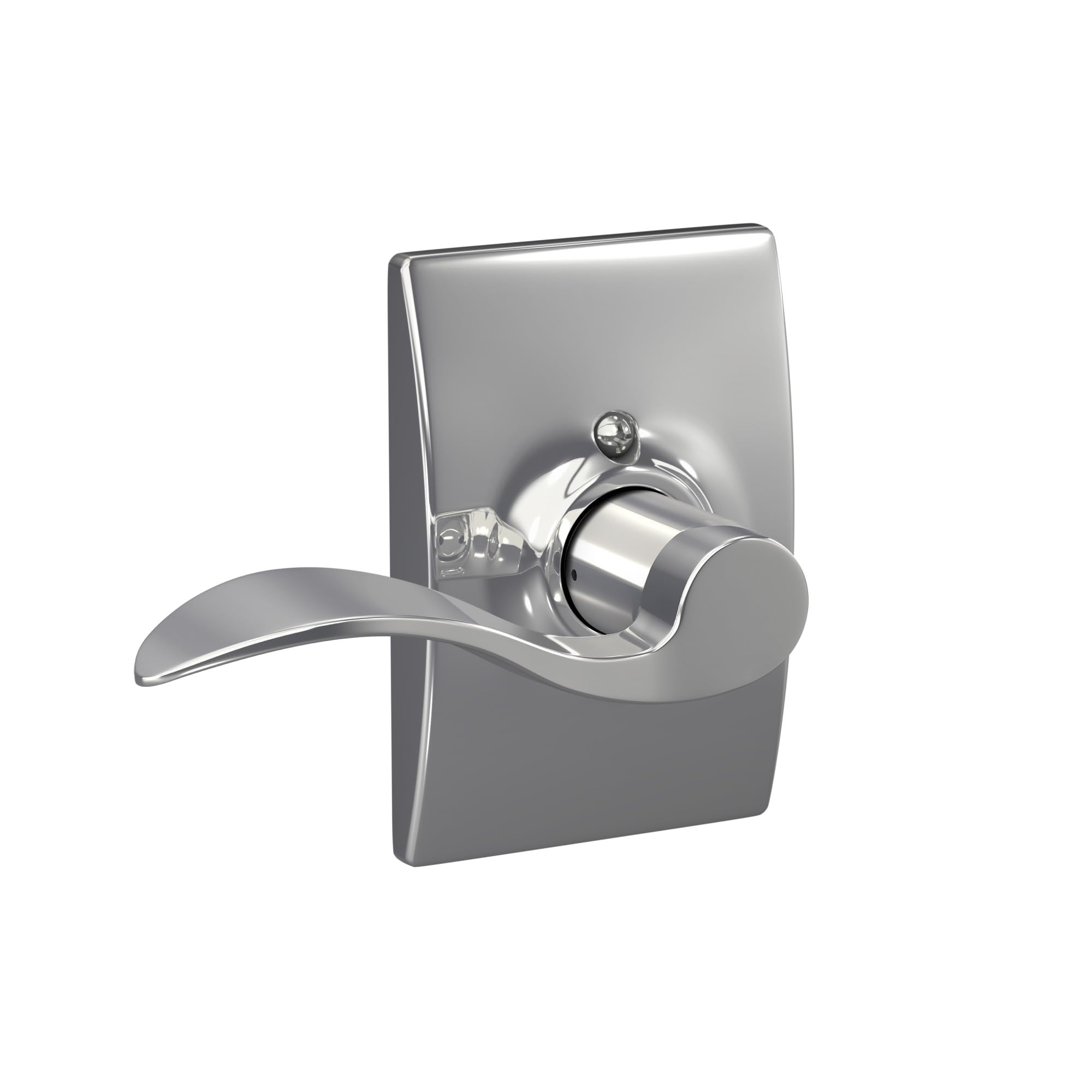 SCHLAGE Accent Lever with Century Trim Non-Turning Lock in Bright Chrome - Left Handed