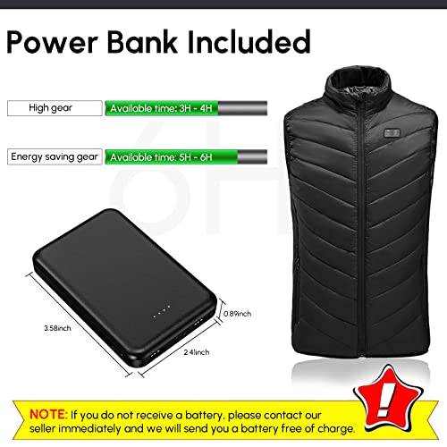 Saisze Heated Vest Included Battery Pack, Usb Charging Heated Vests For Men Women, Smart Rechargeable Lightweight Heating Vest For Outdoor Hiking Fishing Hunting #TOP1